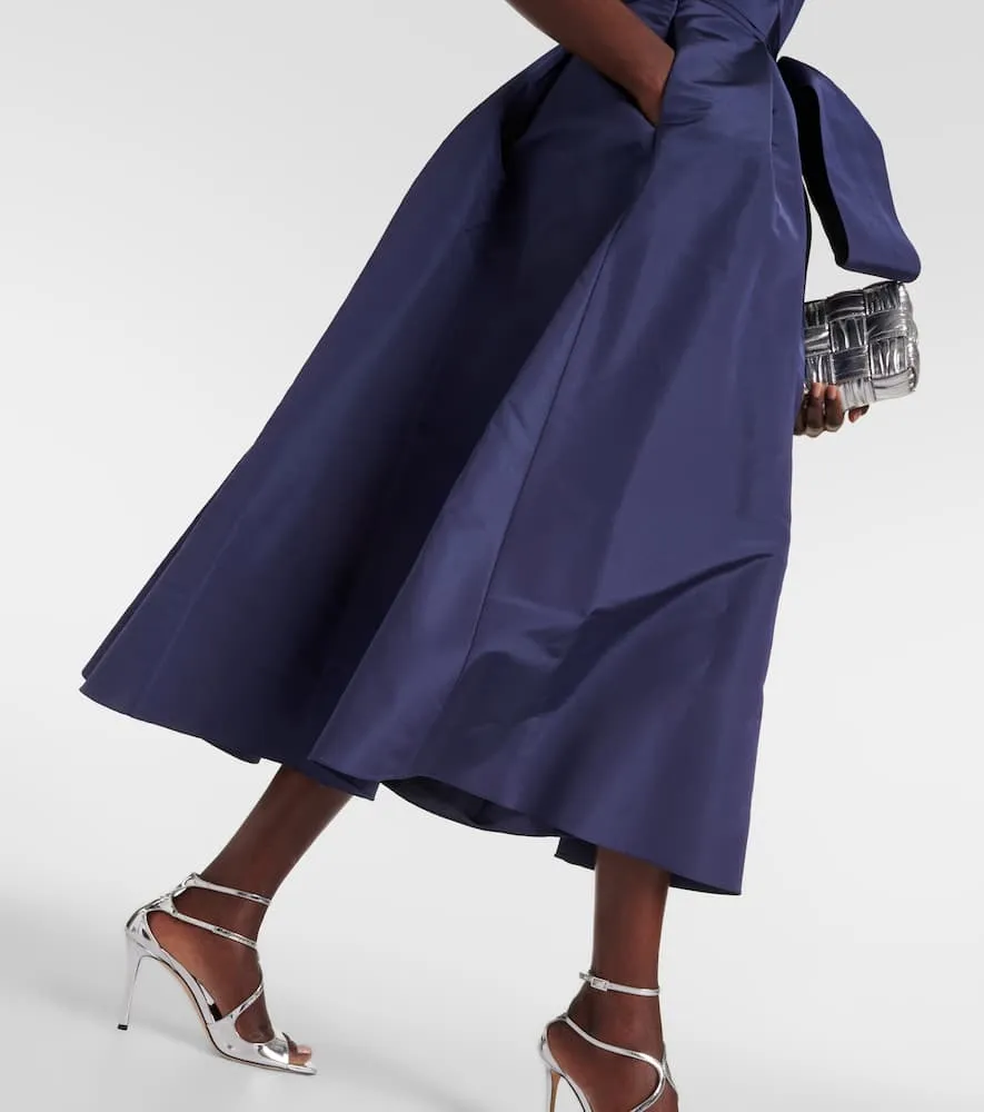 Carolina Herrera Bow-detail silk midi dress
