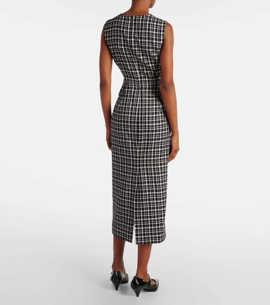 Carolina Herrera Checked midi dress