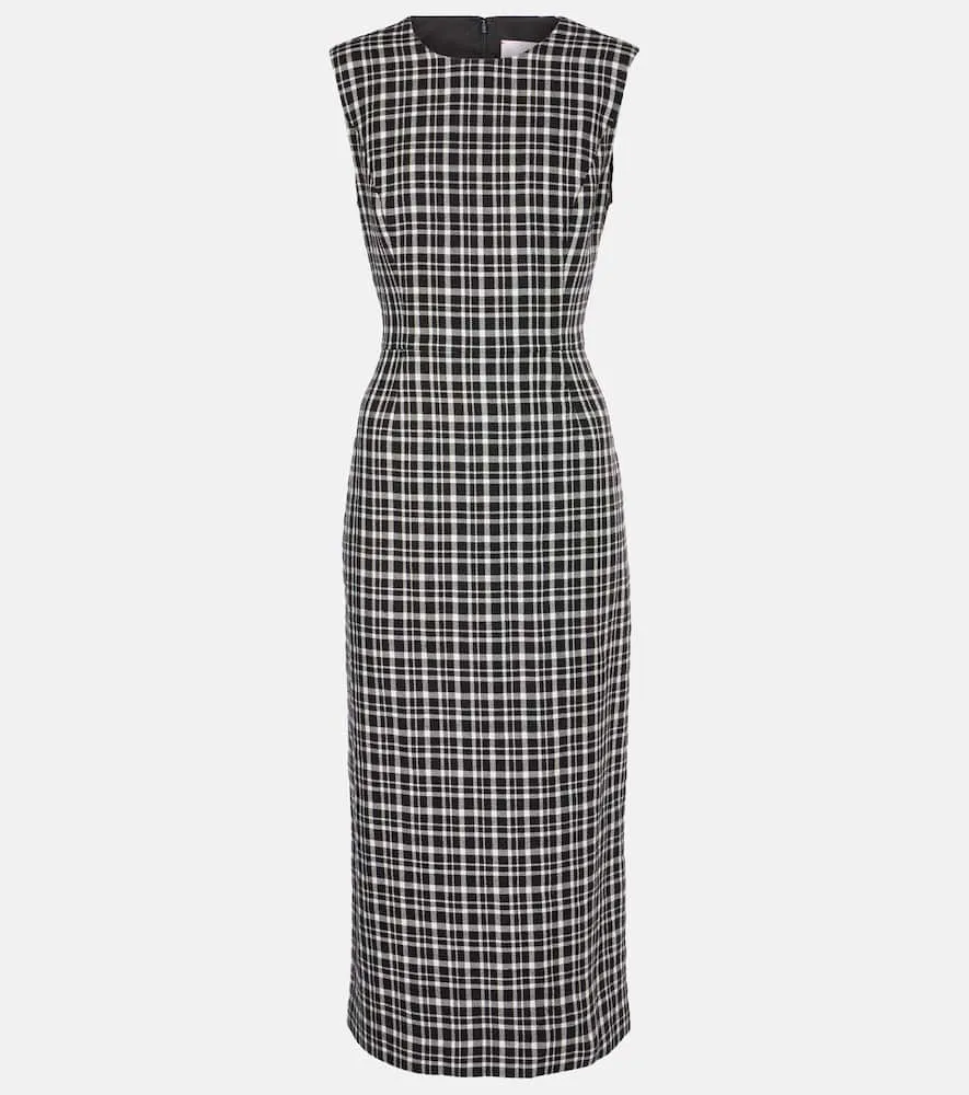 Carolina Herrera Checked midi dress