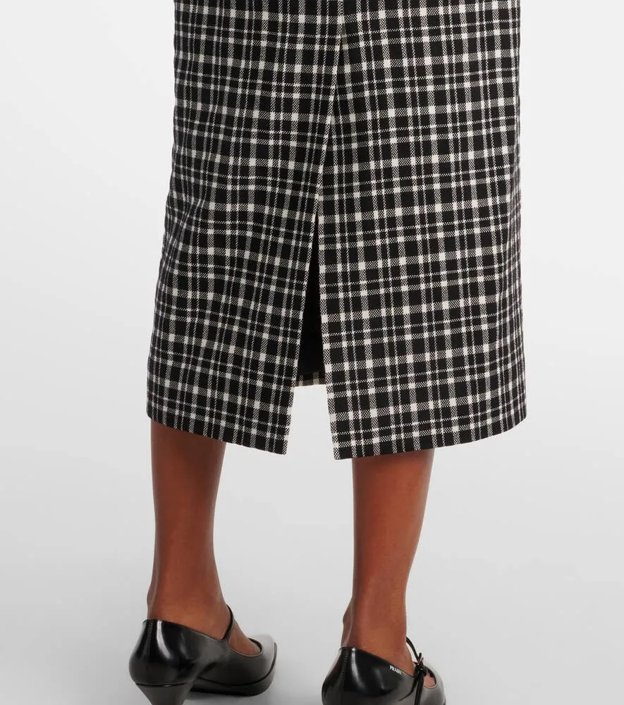 Carolina Herrera Checked midi dress