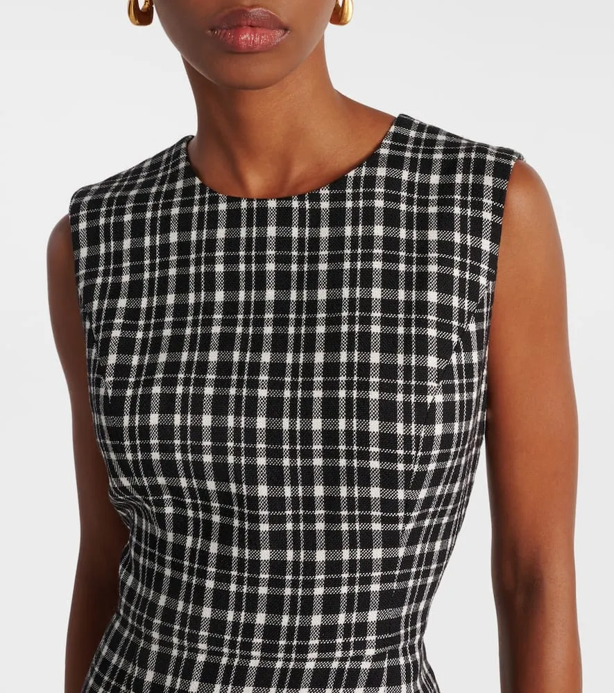 Carolina Herrera Checked midi dress