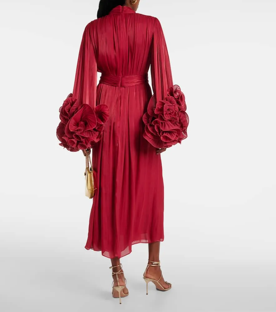 Costarellos Mellonia draped lam√É¬© midi dress