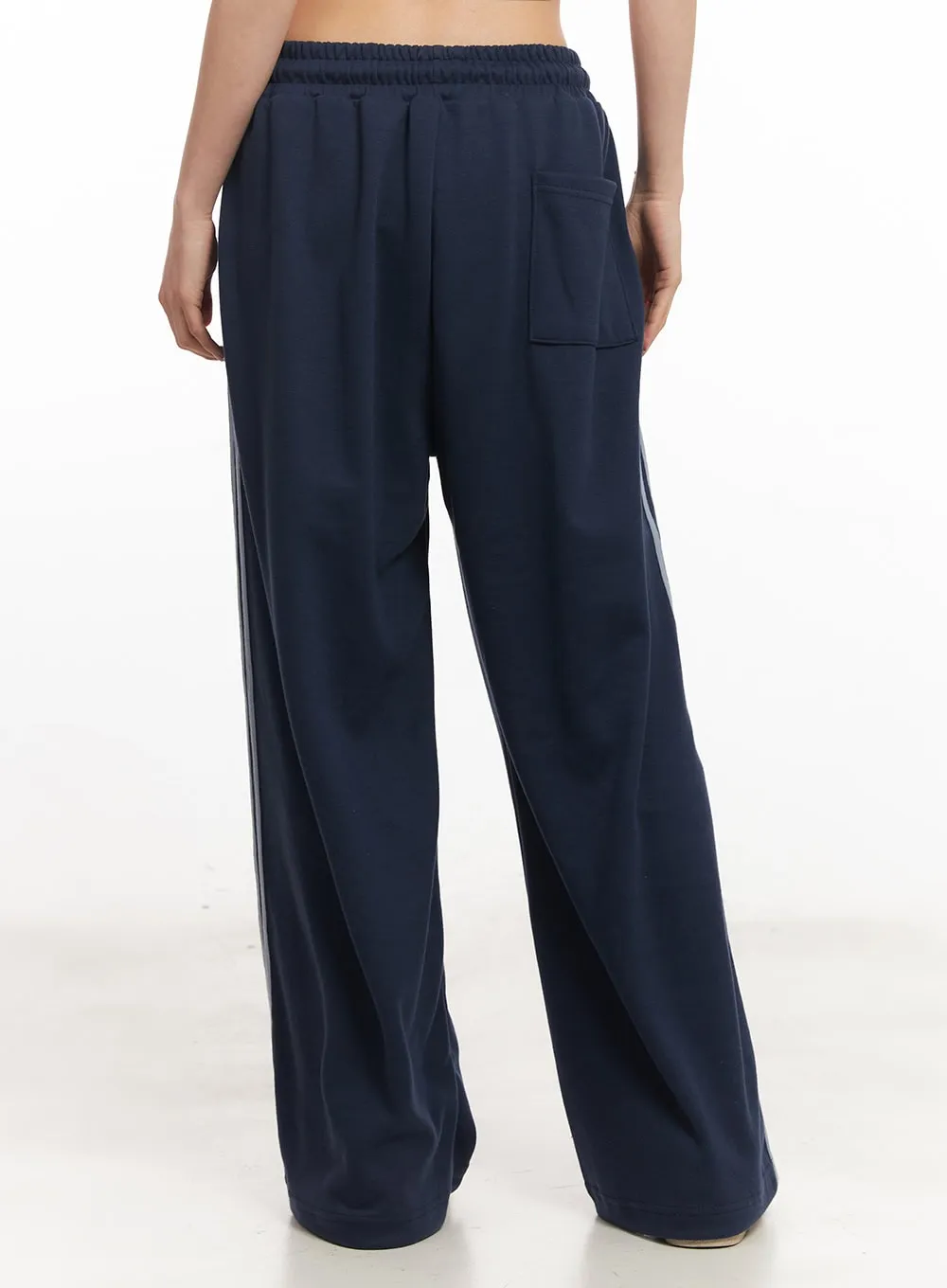 Cotton Wide-Leg Trackpants CA516
