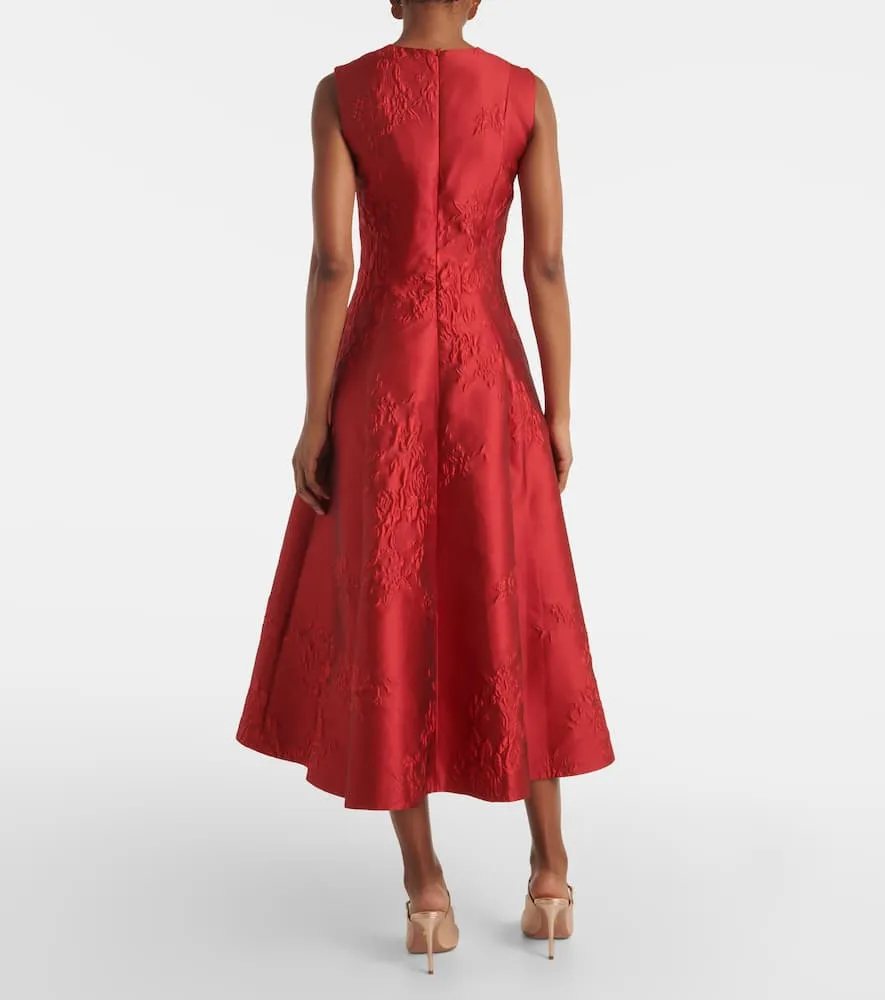 Emilia Wickstead Mara floral jacquard cocktail dress