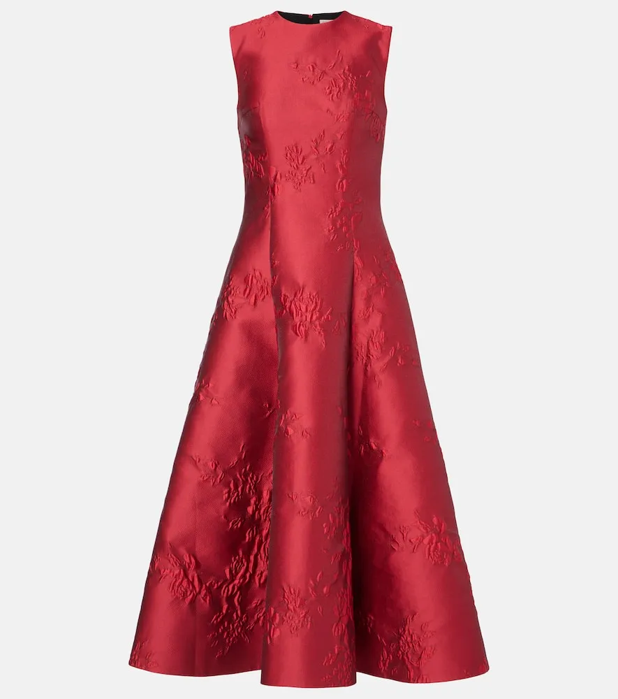 Emilia Wickstead Mara floral jacquard cocktail dress