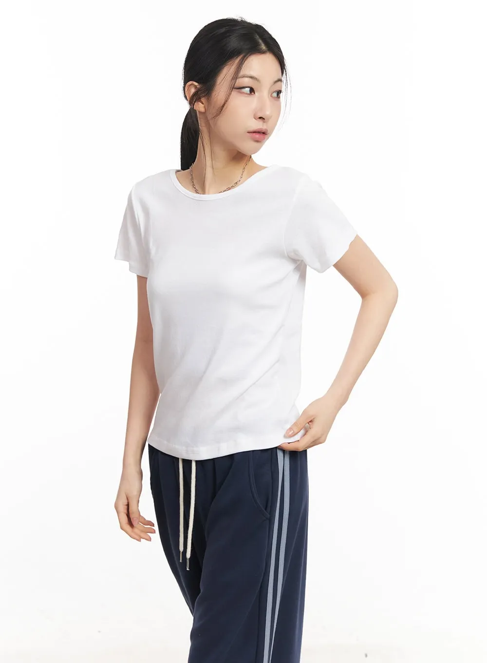Essential Cotton U-Neck Top CA516