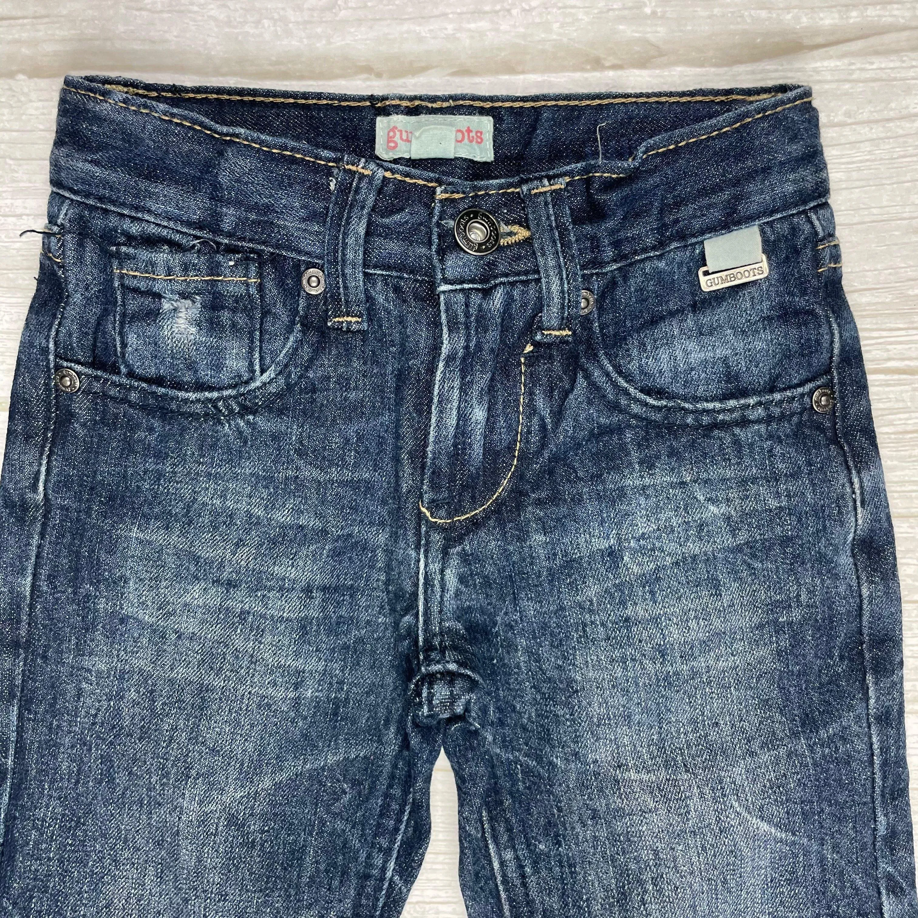 Gumboots Boys Straight Leg Distressed Denim Jeans - Size 4/5