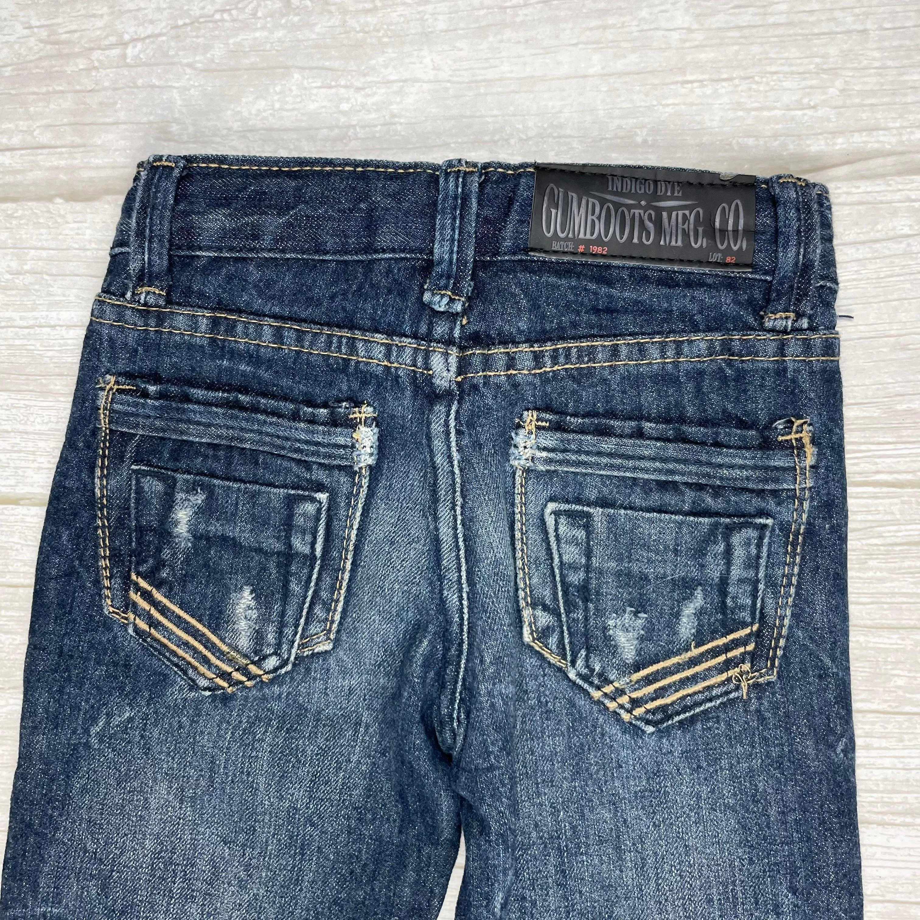 Gumboots Boys Straight Leg Distressed Denim Jeans - Size 4/5