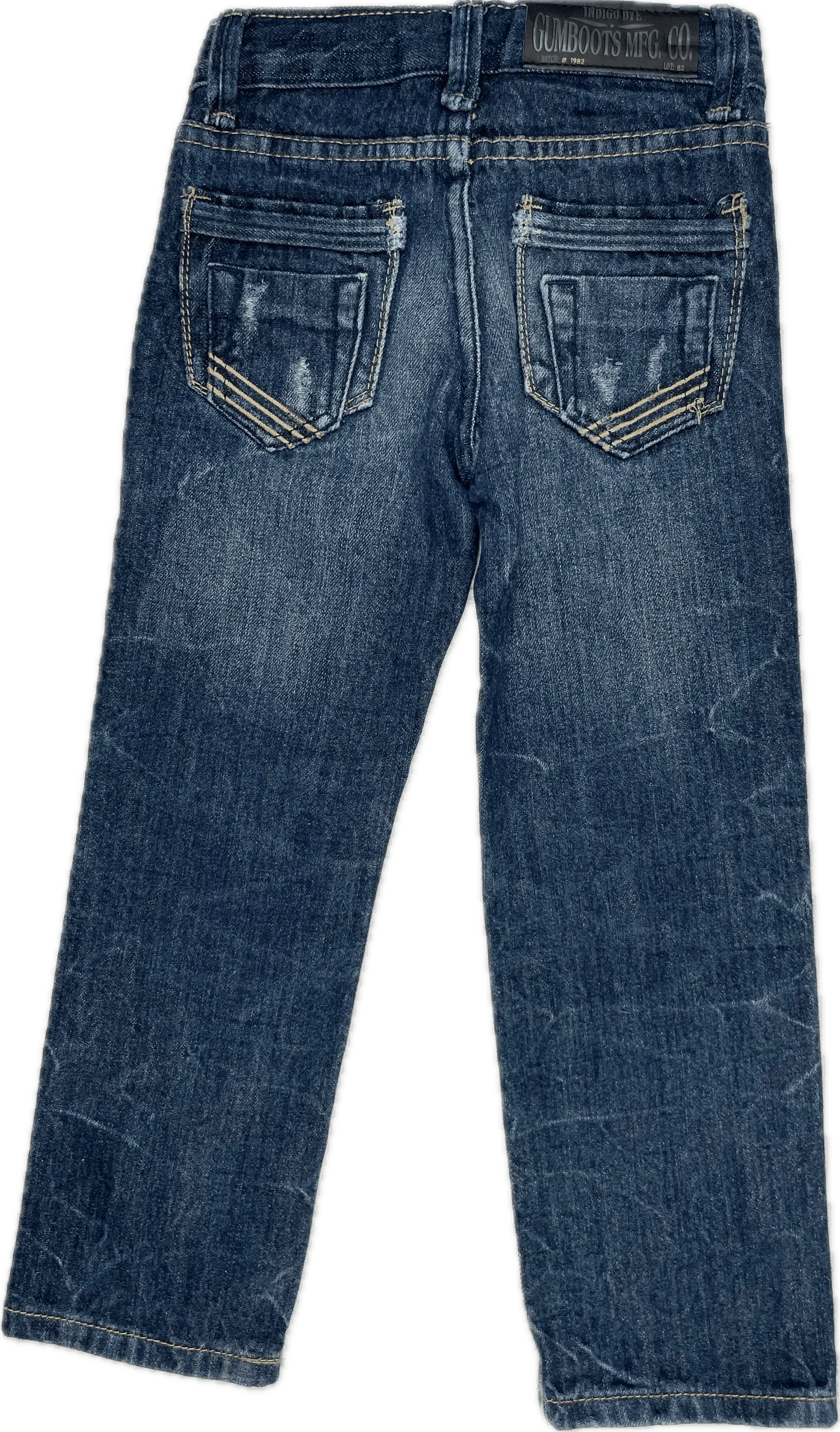 Gumboots Boys Straight Leg Distressed Denim Jeans - Size 4/5