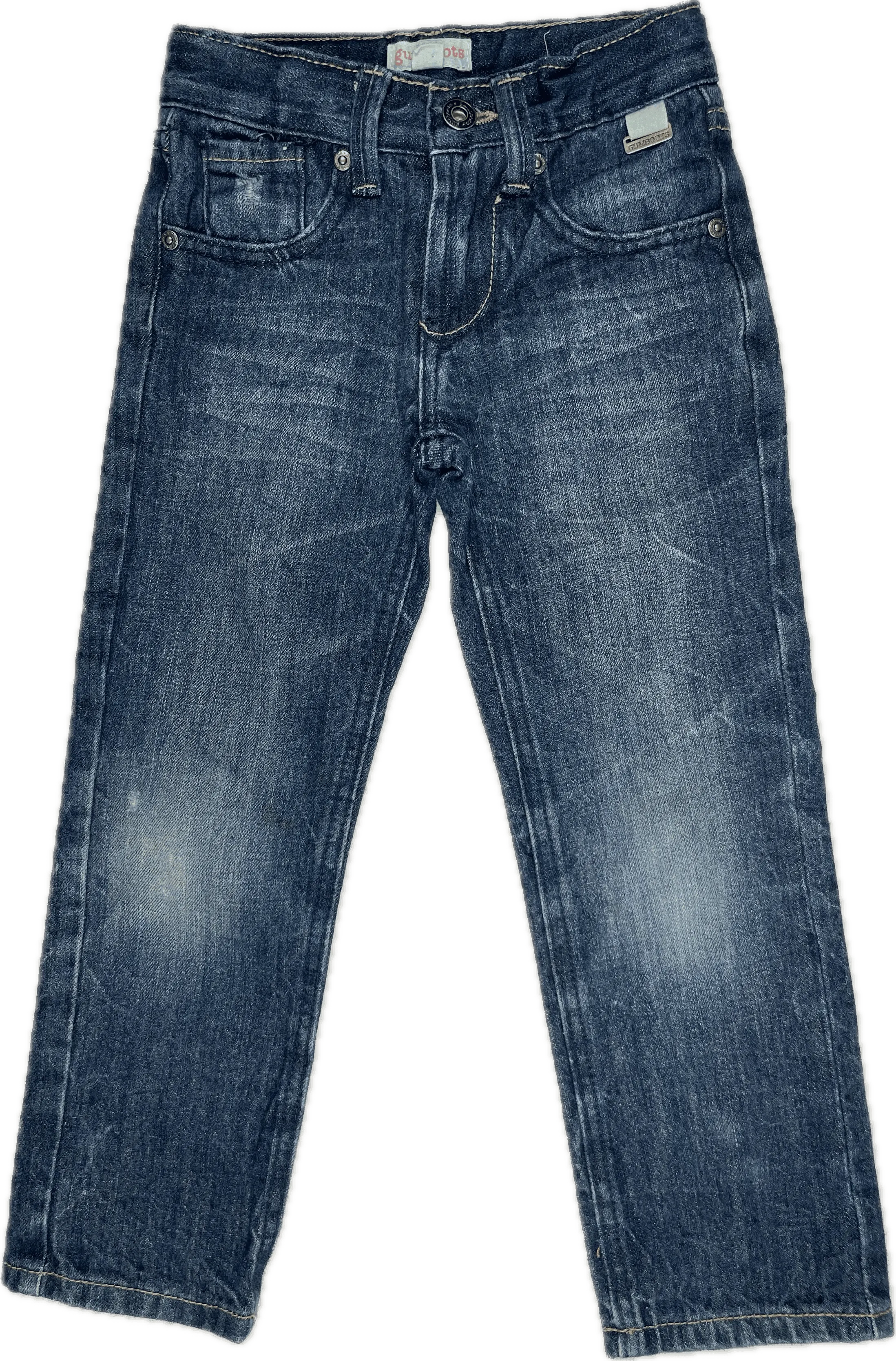 Gumboots Boys Straight Leg Distressed Denim Jeans - Size 4/5