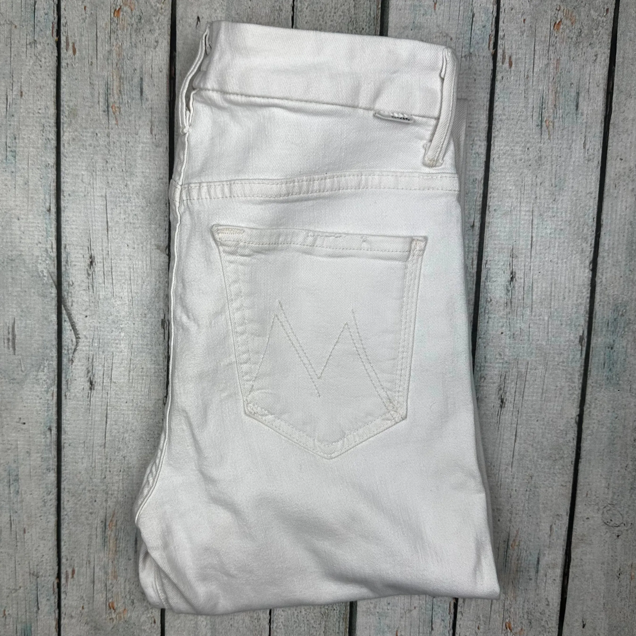 Mother 'High Waisted Looker' Whipping the Cream Jeans - Size 28