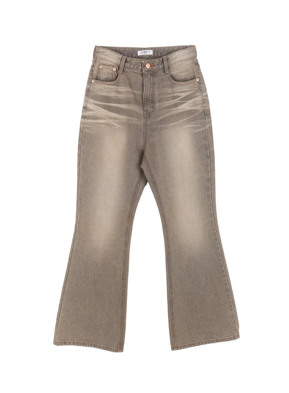 Sherry Washed Slim-Fit Bootcut Jeans IM528